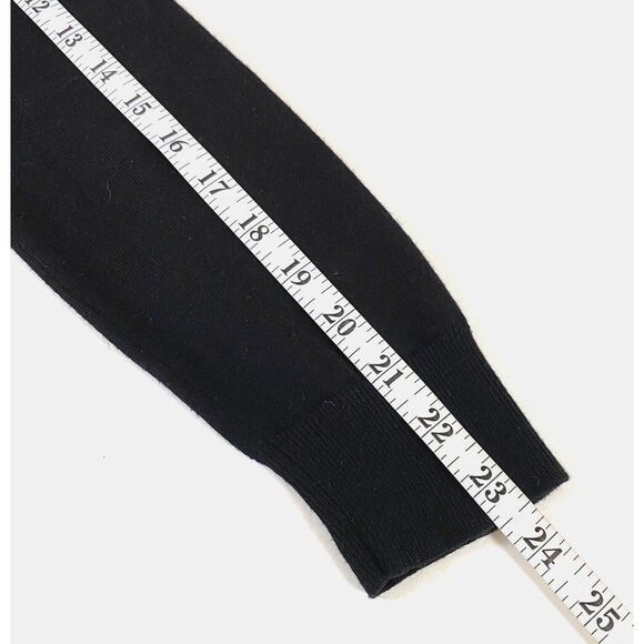 Express Textured Design Turtleneck Sweater Womens Medium Black Soft Empire Waist - Picture 11 of 12